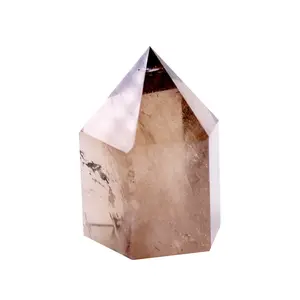 Cristallo per ufficio decorazioni per la casa Reiki curative Reiki lucidato a punta torre naturale amore Feng Shui pietra di cristallo 60g