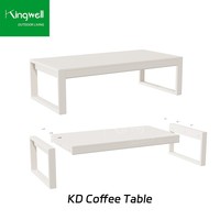 Mobilier d'extérieur moderne 7 places Revêtement en poudre Aluminium Métal Ensemble de canapés de patio pour jardin, plage, cour, hôtels