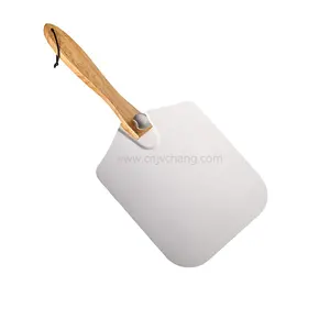 Manufacture Sell Aluminum Blade Foldable Pizza Peel with Detachable Wooden Handle For Pizza Oven Baking and Roasting