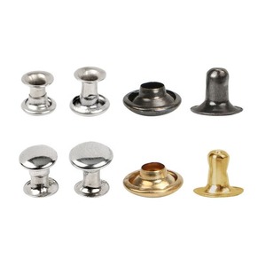 Rivets à pression en laiton, diamètre de la tête 5/16 po, polis, style bouton à bride, pour artisanat du cuir et vêtements, personnalisables en qualité et finition - Product Image 1