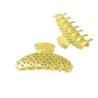 Pinces à cheveux élégantes françaises de niche, légères, de luxe, jaunes, perlées, accessoires capillaires haut de gamme, type griffe de requin