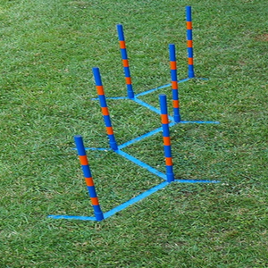 Ensemble de 6 pôles d'extérieur Pawise, équipement de slalom d'agilité durable de haute qualité <span class=keywords><strong>pour</strong></span> le dressage et les <span class=keywords><strong>jeux</strong></span> de chiens - Product Image 4