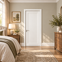 Porte intérieure moderne en MDF, style Shaker, pré-peinte blanche, 1 panneau, 30x80 po, norme américaine, pour maison