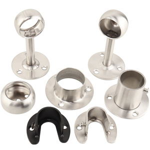 Support de fixation pour tringle de penderie Xinshengfa en acier inoxydable, bride de base de 40 mm, accessoire de quincaillerie - Product Image 4