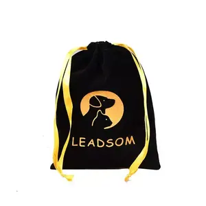 Supplier Wholesale Custom Gift Pouch Drawstring Velvet Flannel Jewelry Drawstring Pouch Bag Gift Bag With Custom Logo