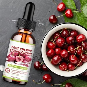Meilleures ventes OEM/ODM Gouttes d'extrait de cerise aigre biologique, Complément alimentaire antioxydant naturel 60ml pour adultes, pour la détoxification de l'acide urique et la mémoire - Product Image 3