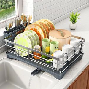 Kitchen Dish <b>Rack</b> Storage Organizer Steel Utensils Storage Basket Stand <b>Drying</b> <b>Rack</b> Dishes Bowls Easy Standing Installation Box - Product Image 1