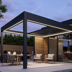 Persiana <span class=keywords><strong>de</strong></span> lujo para exteriores Toldos para el sol Patio Terraza <span class=keywords><strong>Toldo</strong></span> Gazebo eléctrico impermeable Pérgola <span class=keywords><strong>de</strong></span> aluminio <span class=keywords><strong>con</strong></span> persianas bioclimáticas - Product Image 3