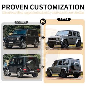 Kit de carrocería de Material PP para <span class=keywords><strong>Mercedes</strong></span> Benz Clase G W464 Upgrade Facelift W465 Bra-B, piezas de carrocería de montaje de parachoques trasero delantero de coche - Product Image 2