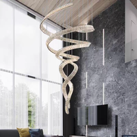 Lustre moderne de luxe en cristal pour salon - Économie d'énergie, télécommande, intensité réglable, angle de faisceau à 360°, blanc/doré/noir