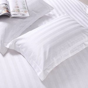 <span class=keywords><strong>Taie</strong></span> d'<span class=keywords><strong>oreiller</strong></span> en satin rayé 100% coton, vente en gros, literie d'hôtel, housse d'<span class=keywords><strong>oreiller</strong></span> blanche à rabat, 40x60 50x80 55x85 58x88cm - Product Image 4