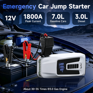 1800A สำหรับกระโดดรถยนต์12V 16000mah แบบพกพาสำหรับรถบรรทุกก๊าซรถจักรยานยนต์8000mAh 12000mAh TH-JT-100สตาร์ทรถ - Product Image 4