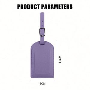 Etiqueta de equipaje de viaje de cuero PU engrosado con logotipo personalizable y papel de firma, venta al por mayor transfronteriza - Product Image 4