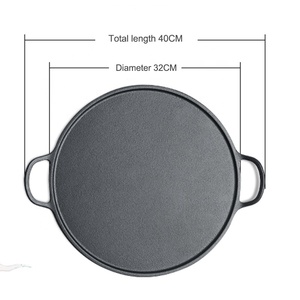 Sartenes presazadas <span class=keywords><strong>de</strong></span> hierro fundido para cocina, sartenes <span class=keywords><strong>de</strong></span> crepé <span class=keywords><strong>de</strong></span> 12,5 pulgadas para Pizza y tortitas - Product Image 3