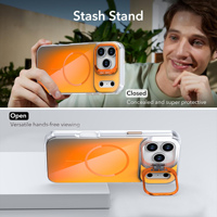 Coque magnétique antichoc pour iPhone 18 Pro avec support d'objectif et béquille, compatible iPhone 18, 17, 16 Pro Max