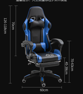 Chaise de <span class=keywords><strong>Gaming</strong></span> professionnelle d'excellente qualité, fauteuil bon marché pour <span class=keywords><strong>PC</strong></span> de <span class=keywords><strong>Gaming</strong></span>, avec repose-pieds - Product Image 3