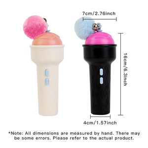Giocattolo Interattivo Elettrico per Gatti a Forma di Cono Gelato, <span class=keywords><strong>Lancio</strong></span> e Recupero con Pulsante, Materiale PP, Accessorio Carino per Animali Domestici - Product Image 6