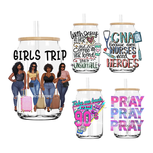 Cầu Nguyện Thiên Chúa Chúa Giêsu Đức Tin Phước UV DTF Chuyển Dán Decals Cho Libbey Cốc Lạnh Cốc Cốc Cốc Không Thấm Nước Tự Làm Logo Cô Gái Chuyến Đi - Product Image 1