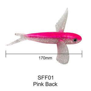 Leurre <span class=keywords><strong>de</strong></span> pêche Sailfish, poisson volant rose, corps souple brillant, ailerons, ailes, queue, 17 cm/21 cm, eau <span class=keywords><strong>de</strong></span> mer salée, gros gibier, appât, équipement <span class=keywords><strong>de</strong></span> pêche, leurre <span class=keywords><strong>de</strong></span> pêche - Product Image 5