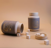 Emballage personnalisé en pulpe de bagasse biodégradable et compostable pour capsules, médicaments, pilules, comprimés, poudres, boîtes, pots et bouteilles