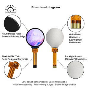 1.28 इंच पतली tft <span class=keywords><strong>Lcd</strong></span> डिस्प्ले मॉड्यूल 240x240 राउंड Spi Tft डिस्प्ले औद्योगिक ips <span class=keywords><strong>Lcd</strong></span> स्क्रीन - Product Image 3