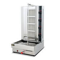 Machine à shawarma au gaz à haute efficacité de production OEM, 3, 4, 5 brûleurs, machine à kebab automatique commerciale