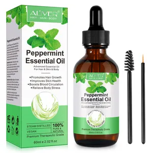 Aceite de Menta Orgánico de Grado Cosmético ALIVER, Antioxidantes Nocturnos, Mentol, Antiinflamatorio, Alivia la Picazón del Cuero Cabelludo, para el Cabello - Product Image 6