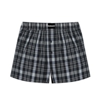 HAGO ODE/OEM Sous-vêtements pour hommes en coton avec logo caleçon classique tissé à carreaux respirant confortable avec logo personnalisable à la taille