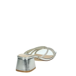 Pantofole con tacco in argento 50472 décolleté da sposa di alta qualità con tacchi sottili con plateau 3cm-8cm tacco tacco eleganti sandali - Product Image 3