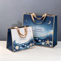 Sac cadeau en kraft réutilisable écologique personnalisé avec logo imprimé à l'écran |   Sac de courses découpé au laser pour emballage de boutique (recyclé)