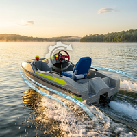 Produit phare : Embarcation aquatique grise et bleue avec siège, type Go-kart aquatique, Jet ski, Bateau, Moteur hors-bord, Karting, Bateau rapide