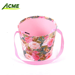 Vente en gros de boîte cadeau en carton portable en <span class=keywords><strong>forme</strong></span> de tonneau de fleurs colorées pour la Saint Valentin - Product Image 3