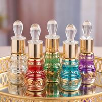 Flacon de parfum rechargeable 6ml 12ml en verre avec applicateur à bâtonnet doré, flacon gourde format voyage pour huile Attar – Vente directe usine