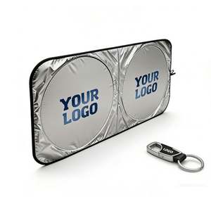 Parasol de Coche Personalizado al por Mayor con Logotipo Impreso, Doble Círculo, Plegable, para Parabrisas Delantero, Regalo Promocional para Concesionarios de Automóviles - Product Image 1