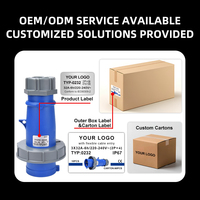Prise industrielle CEE 32A 3 broches IP67 étanche et anti-poussière avec bornier pour atelier
