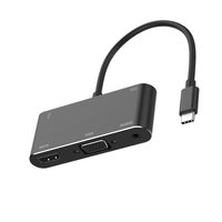 Convertisseur USB-C 5-en-1 pas cher : HDTV, VGA, USB 3.0, PD, Audio 3,5 mm pour Ordinateur Portable – Hub USB-C 4K