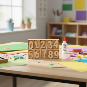 Números de Madera Ilan 14.5x9 Cm Juego de 40 para Manualidades y Educación - Product Image 2