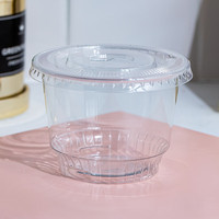 Gobelets en plastique populaires pour crème glacée/dessert avec couvercles, 8 oz (280 ml), pour parfait, fête, mariage, pique-nique, camping – Vente directe usine