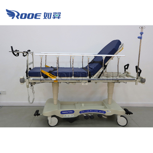 Radiolucent Patiënt Hydraulische Transportwagen Met Vijfde Ronde En Weging - Product Image 2