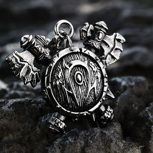 Collar con Colgante de Acero Inoxidable Estilo Vikingo con Escudo de Odín para Hombre, Joyería de Regalo - Product Image 2