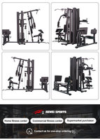 Machine de fitness multifonctionnelle en acier pour quatre personnes, équipement de fitness d'intérieur pour un entraînement complet du corps, Jiewei JW-NP204