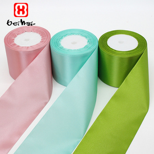 Ruban en satin polyester simple face de <span class=keywords><strong>74</strong></span> mm de large, vente en gros d'usine, rouleau de 25 yards pour emballage - Product Image 2