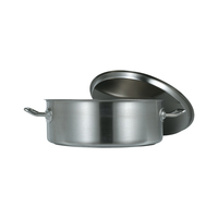 Panci tidak lengket, panci sup bening dua rasa hot pot hangat stainless steel dengan pegangan