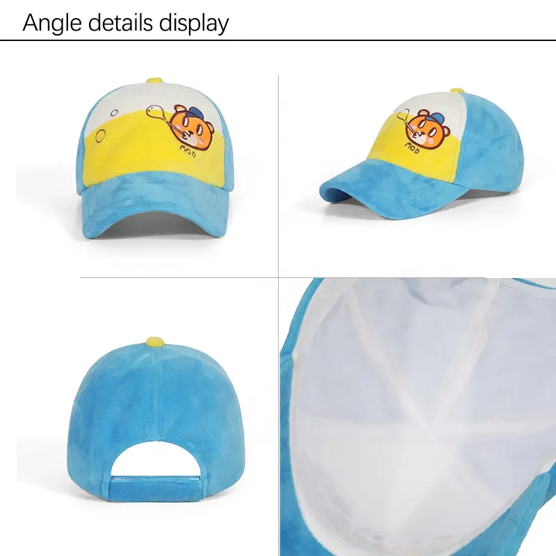 カスタマイズされた5つの空白のヴィンテージバイザーロゴゴラススエードスポーツ5パネル子供キッズ野球帽