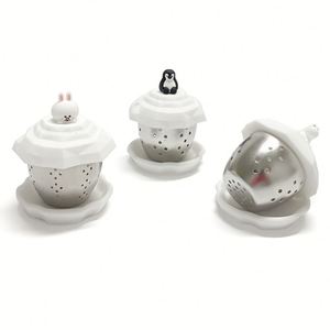 Accesorios para té y café de estilo europeo y americano sin BPA, filtro de té con forma de Animal de grado alimenticio, Infusor de té reutilizable de silicona - Product Image 5