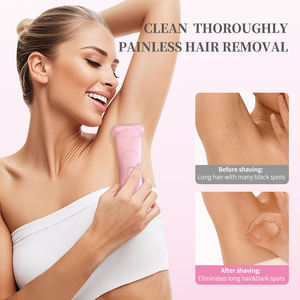 Tondeuse à poils du pubis ergonomique précise, lavable, sûre et sensible, <span class=keywords><strong>rasoir</strong></span> sans fil pour femmes, tondeuse bikini - Product Image 4