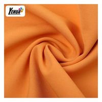 200GSM 75D * 100D vente en gros double couche sergé 4 voies extensible 92% polyester 8% spandex tissu pour femmes vêtements
