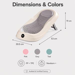 Transat de Bain Bébé Intelligent avec Détection de Température, Écran Anti-Buée, Support en TPE Souple, Pliable, Fixation Murale, pour Nouveau-né, Plus OEM - Product Image 4