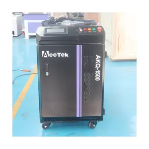 Mesin pembersih Laser serat Laser, 1KW 1,5 kW 2KW 3KW untuk lukisan logam penghilang karat minyak produksi Jinan AccTek