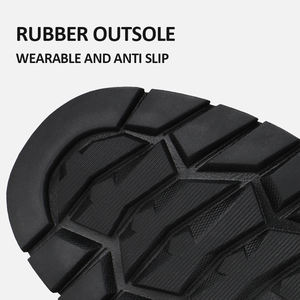 أحذية سلامة مريحة ومقاومة للماء للعمل، بوت للكاحل من الجلد الطبيعي للرجال بمقدمة فولاذية، أحذية عمل للجنسين - Product Image 5